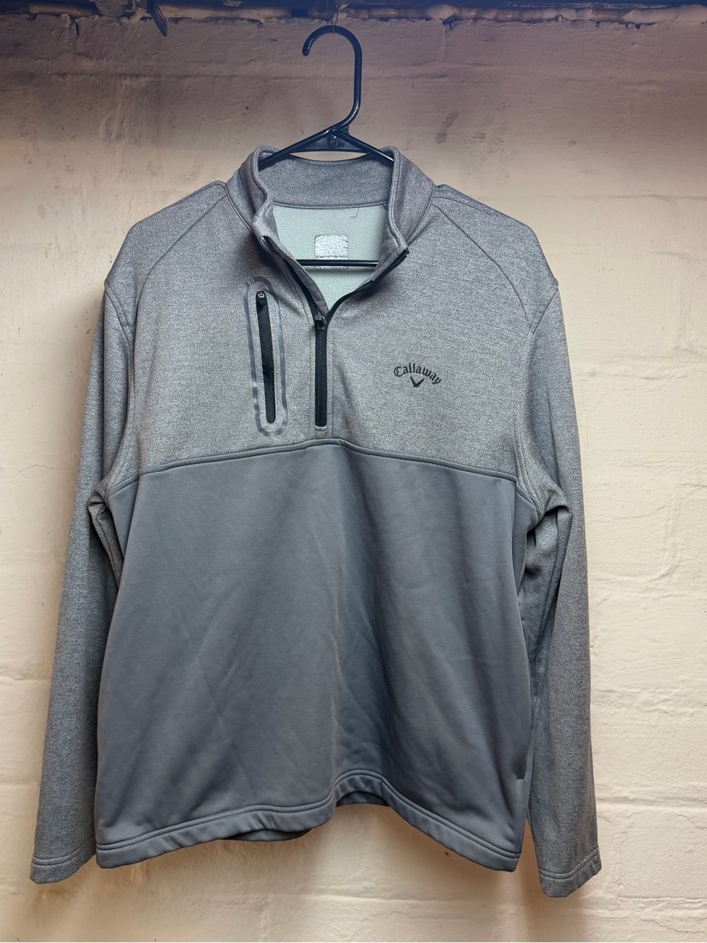 Callaway Light Gray Fleece Pullover